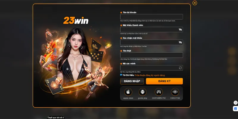 23WIN ⚜️ Link Trang Chủ 23win.com #1 Châu Á | Đăng ký +233K 47 Click vào đăng ký và điền thông tin theo yêu cầu 23WIN